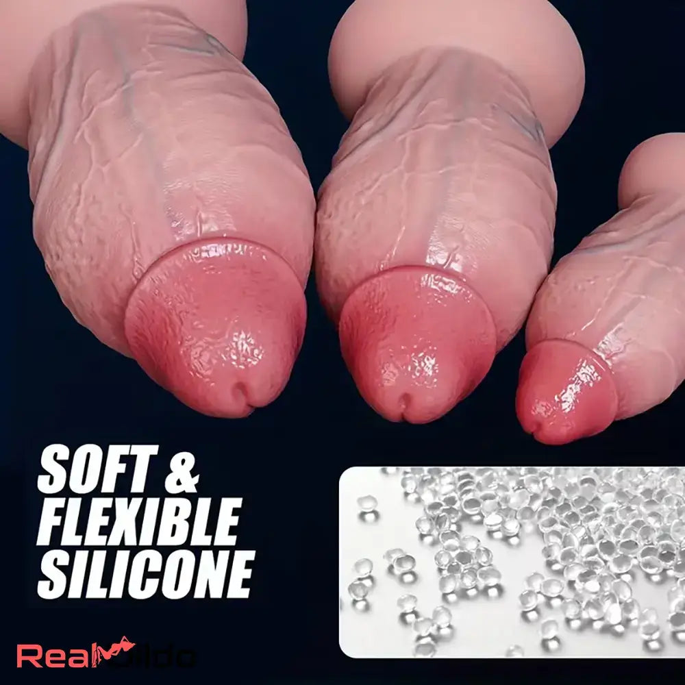 5.71in 8.46in 9.65in Flexible Real Silicone Thick Dildo For Dilation Training