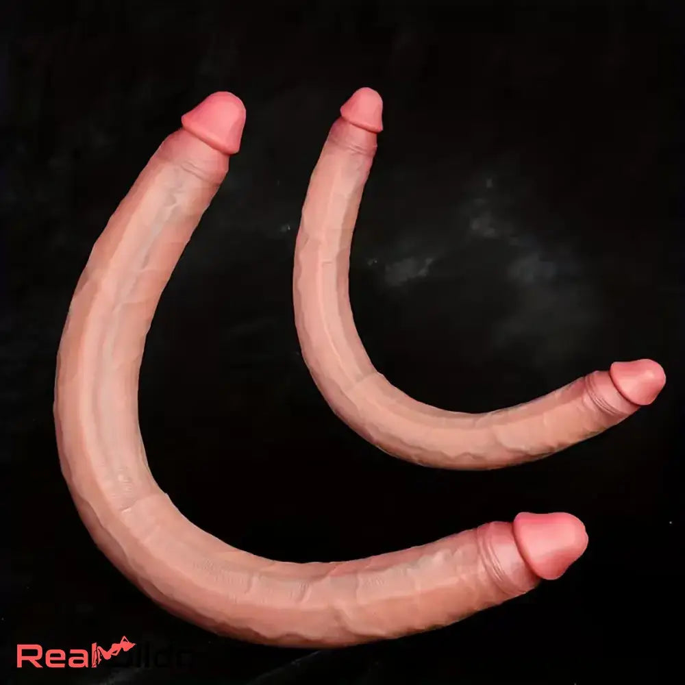 15.35in 19.88in Realistic Texture Double Sided Dildo For Anal Stimulation