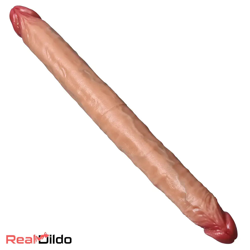 18.3in Dual Sided Dildo Soft Big Silicone Cock For Women Durable Stimulator