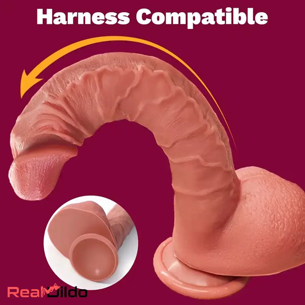11.02in Big Realistic Silicone Dildo For Stimulating G-spot Vaginal Anus