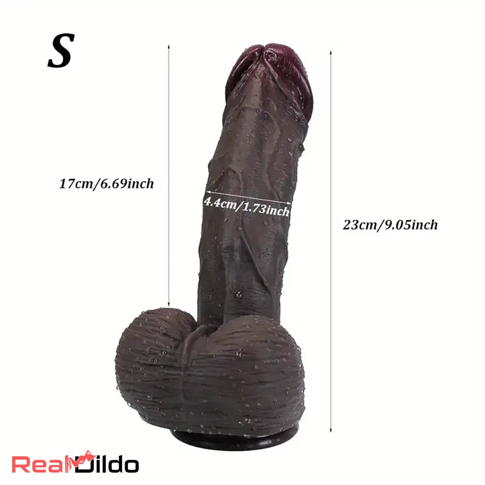 9.05in 9.84in 11.42in 12.6in Realistic Large Soft Silicone Anus Expander Dildo