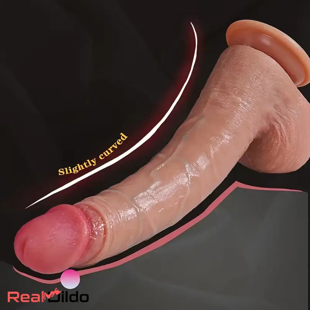10.9in Curved Silicone Soft Big Dildo For Cock Use During Sexual Play
