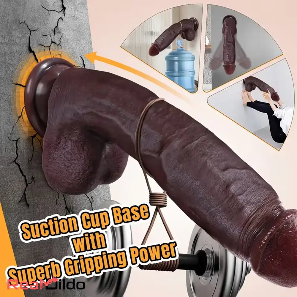 11.4in Super Realistic Silicone Dildo Soft Penis Clear Textured Lifelike Dildo