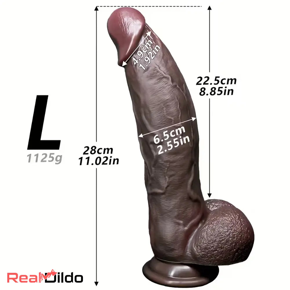 8.07in 9.44in 11.02in Realistic Large Dildo Liquid Silicone Material Cock Toy