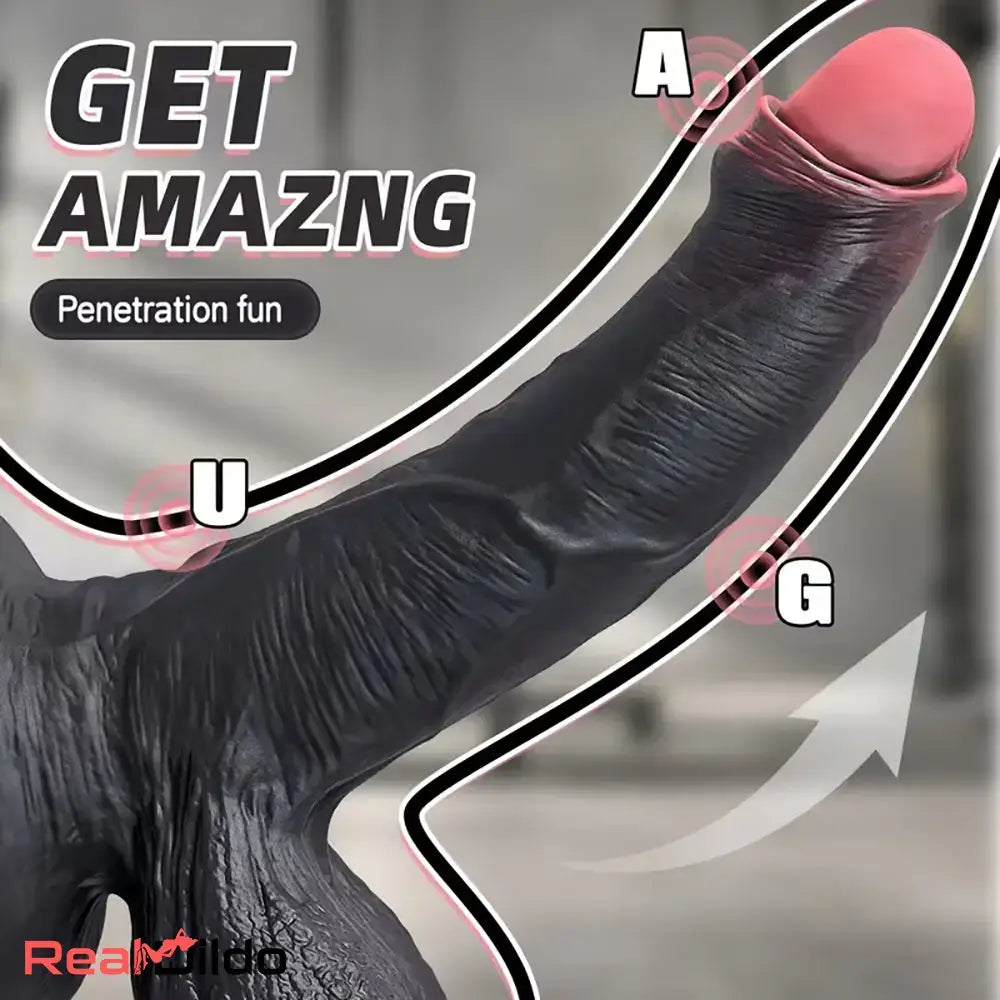 9.06in Uncut Realistic High Lifelike Masturbation Tactile Sensation Dildo