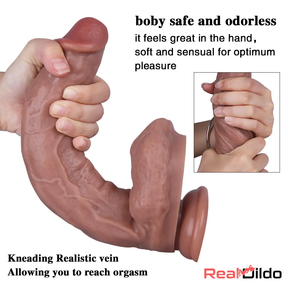 10.6in Silicone Penis Dildo Sex Toy With Sucker For G Spot Love Sex Real Dildo