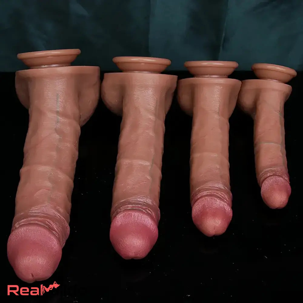 8.3in 9.6in 10.8in 12.2in Real Veins Personal Soft Big Naturally Curved Dildo