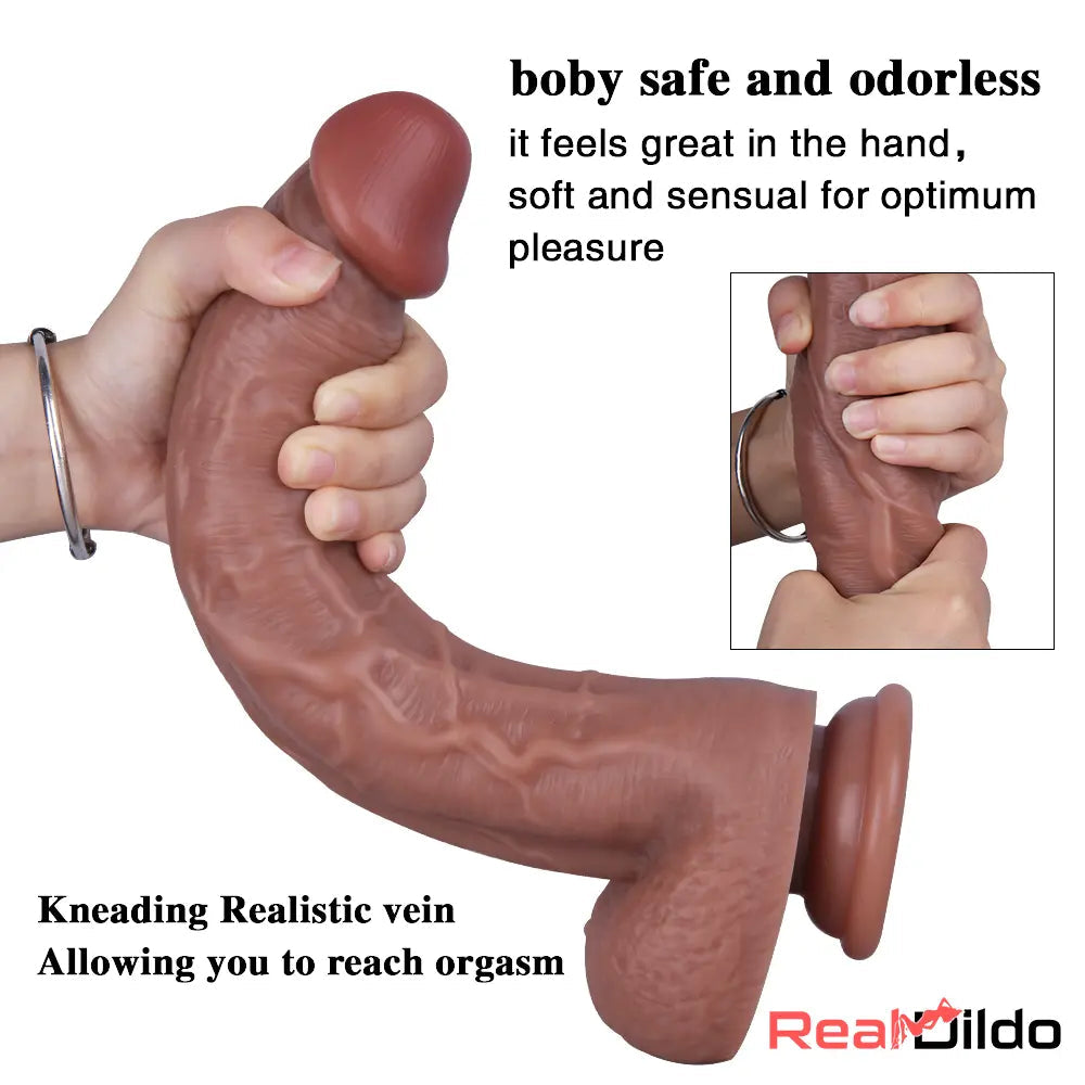 11.41in Big Dildo Sex Toy Fake Dick Silicone Erotic Toy For Clit Massager Real Dildo