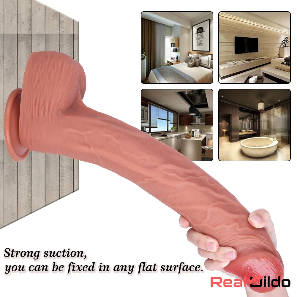 14.57in Big Long Soft Touching Silicone Dildo Sex Toy Penis Masturbator - Real Dildo