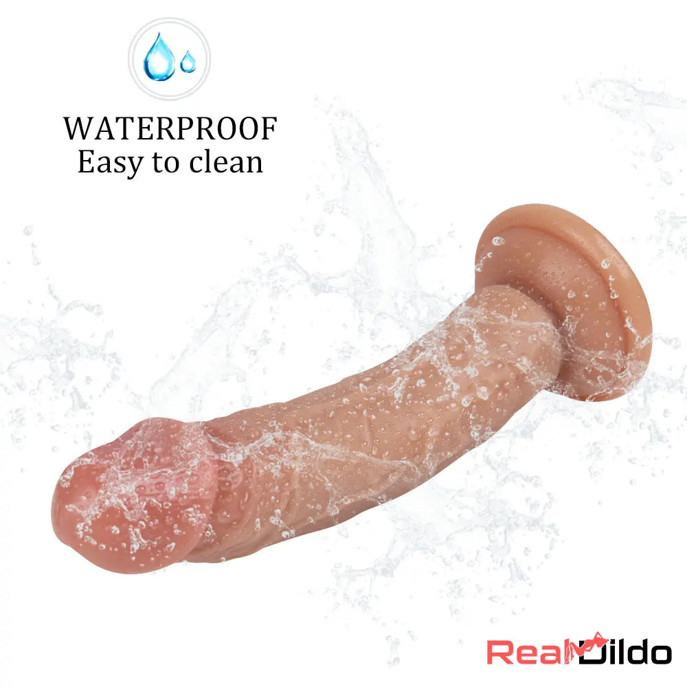 6.88in Real Skin Feeling Small Penis Dildo Adult G-Spot Vagina Stimulator - Real Dildo