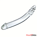 6.49in 8.26in Glass Dual Heads Dildo For Anal Vaginal Pleasure Sex Toy Real Dildo