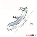 6.49in 8.26in Glass Dual Heads Dildo For Anal Vaginal Pleasure Sex Toy Real Dildo