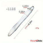 6.49in 8.26in Glass Dual Heads Dildo For Anal Vaginal Pleasure Sex Toy Real Dildo
