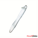 6.49in 8.26in Glass Dual Heads Dildo For Anal Vaginal Pleasure Sex Toy Real Dildo