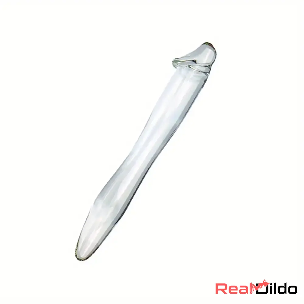 6.49in 8.26in Glass Dual Heads Dildo For Anal Vaginal Pleasure Sex Toy Real Dildo