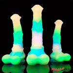 9.65in 11.02in 12.6in Rainbow Luminous Big Anal Horse Silicone Dildo Real Dildo