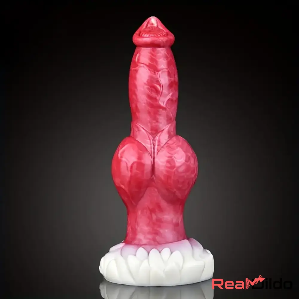 9.25in Unisex Big Dog Knot Silicone Soft Dildo For Prostate Clit Massage Real Dildo