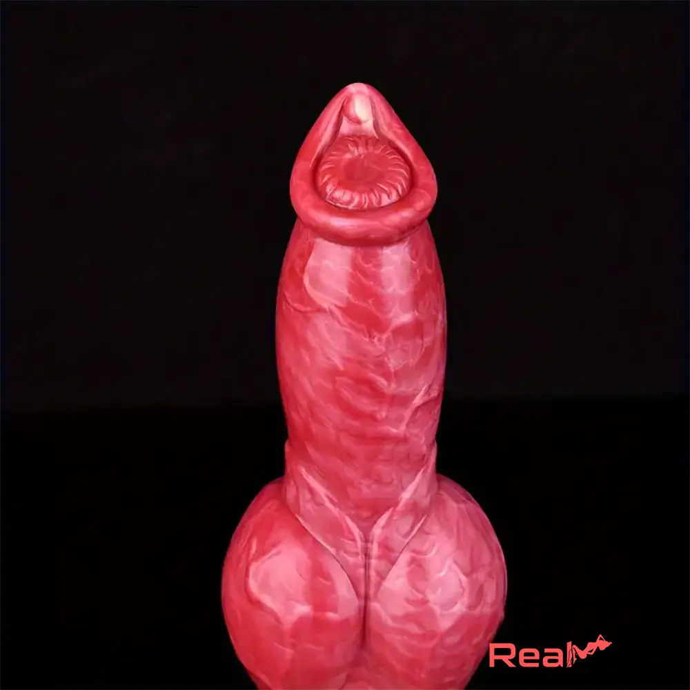 9.25in Unisex Big Dog Knot Silicone Soft Dildo For Prostate Clit Massage Real Dildo