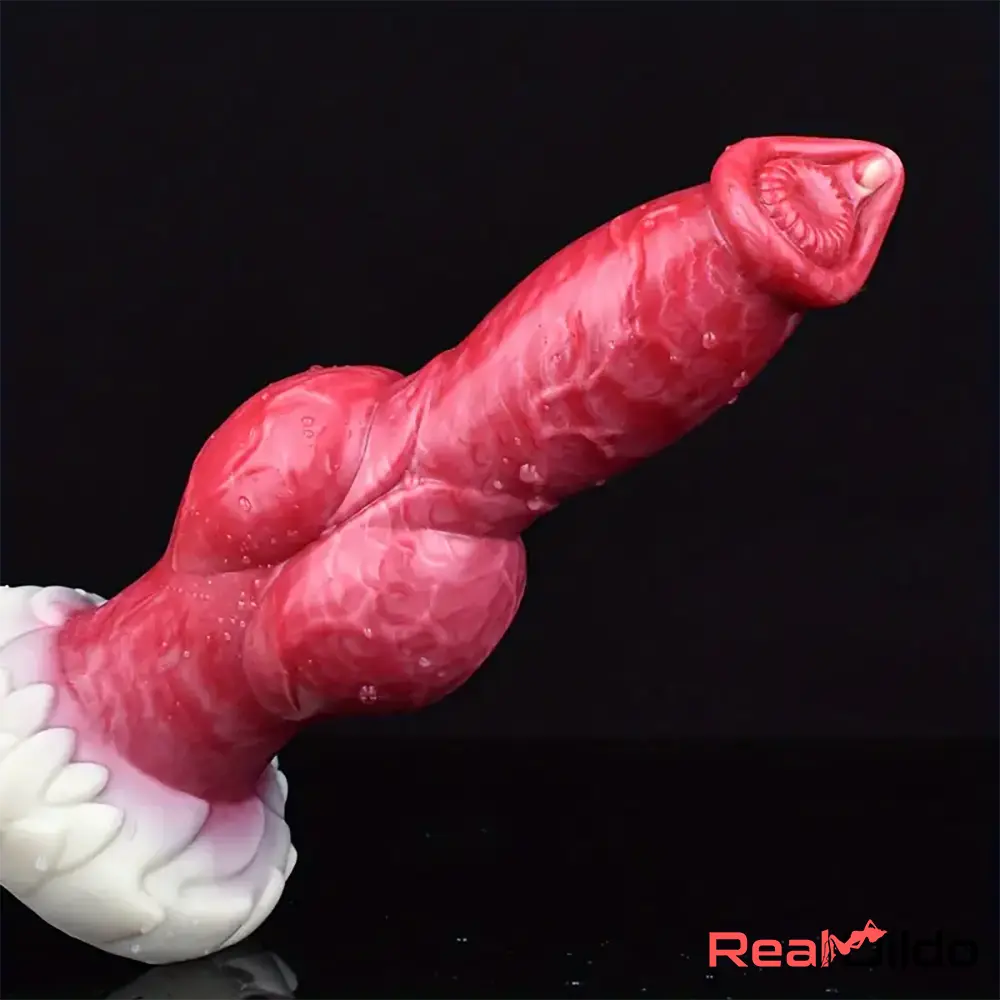 9.25in Unisex Big Dog Knot Silicone Soft Dildo For Prostate Clit Massage Real Dildo