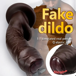 6.29in 8.26in 10.43in Ebony Silicone Soft Real Coffee Dildo For Safety Real Dildo