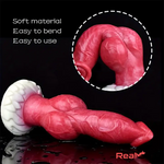 9.25in Unisex Big Dog Knot Silicone Soft Dildo For Prostate Clit Massage Real Dildo