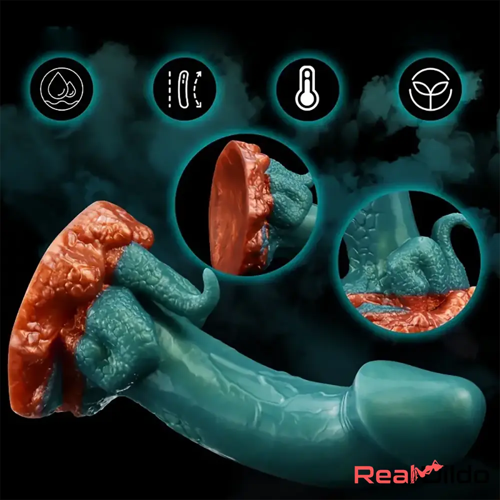 7.13in Dinosaur Monster Silicone Female Soft Dildo For Prostate Sex Toy - Real Dildo