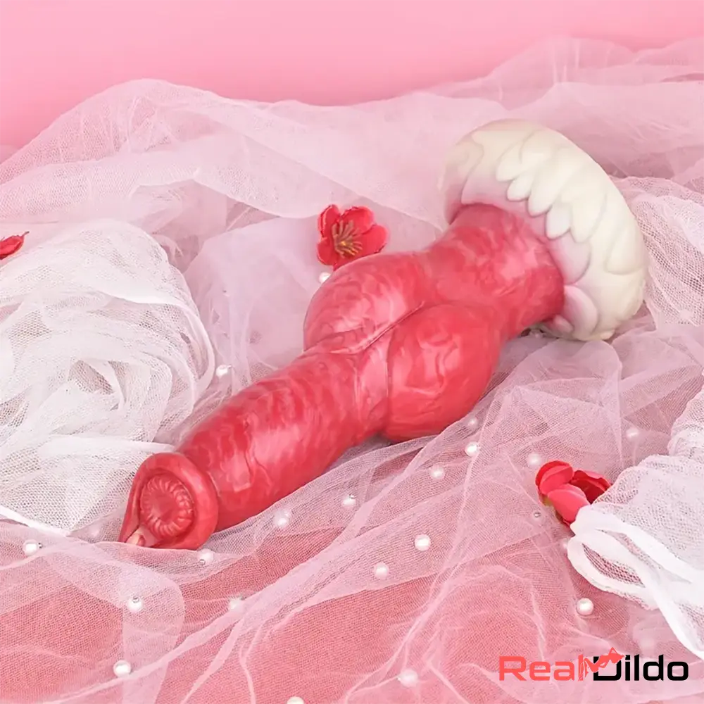 9.25in Unisex Big Dog Knot Silicone Soft Dildo For Prostate Clit Massage Real Dildo
