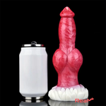 9.25in Unisex Big Dog Knot Silicone Soft Dildo For Prostate Clit Massage Real Dildo